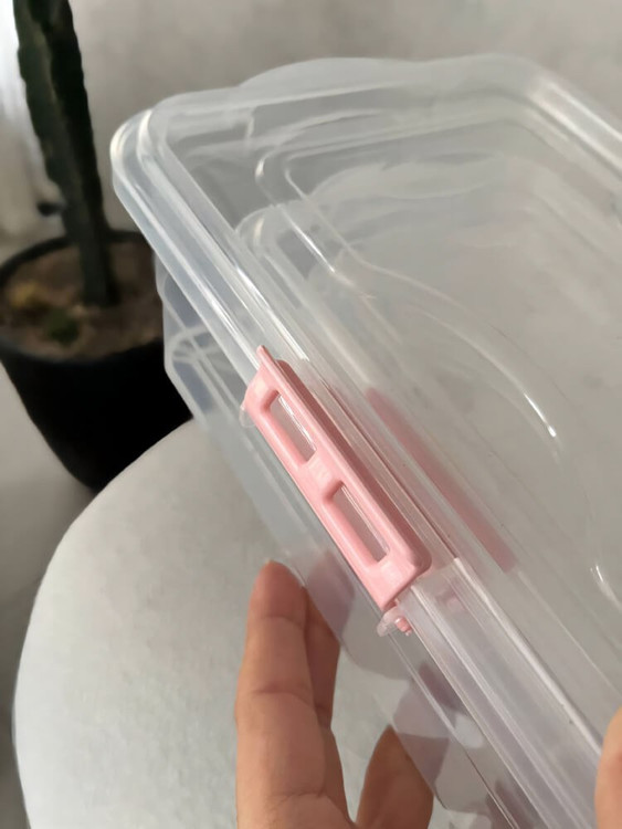 ست ظرف نگهدارنده 3 تکه ویرا صورتی در دست